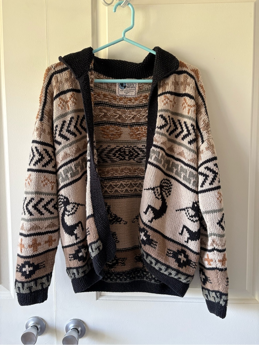 Planet Earth Imports Chunky Button Down Cardigan Sweater Handmade Size Small
